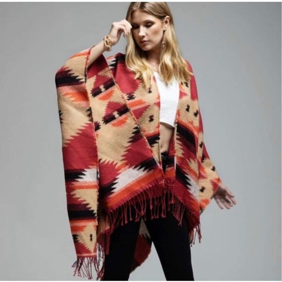 Free People Crossroads Oversized Poncho Size OS - Picture 1 of 7